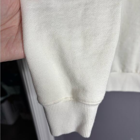 Charter Club White Sweatshirt Sequin Bow Detail Size Small - Picture 4 of 7